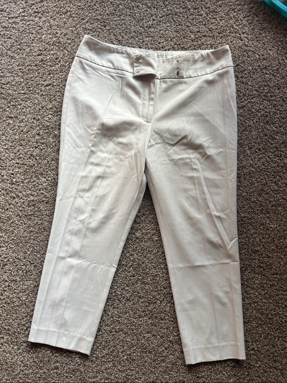 Talbots Heritage Size 12 Light Beige Cropped Pants